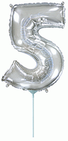 Фольгована цифра Flexmetal 14"(36 см) Срібло 5