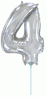 Фольгована цифра Flexmetal 14"(36 см) Срібло 4
