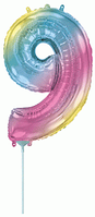 Фольгована цифра Flexmetal 14"(36 см) Градієнт веселка 9