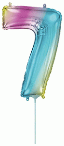 Фольгована цифра Flexmetal 14"(36 см) Градієнт веселка 7, фото 1