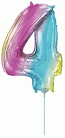 Фольгована цифра Flexmetal 14"(36 см) Градієнт веселка 4