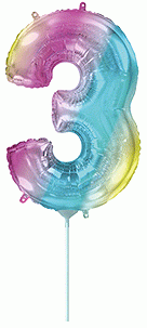 Фольгована цифра Flexmetal 14"(36 см) Градієнт веселка 3, фото 1