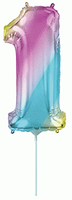 Фольгована цифра Flexmetal 14"(36 см) Градієнт веселка 1