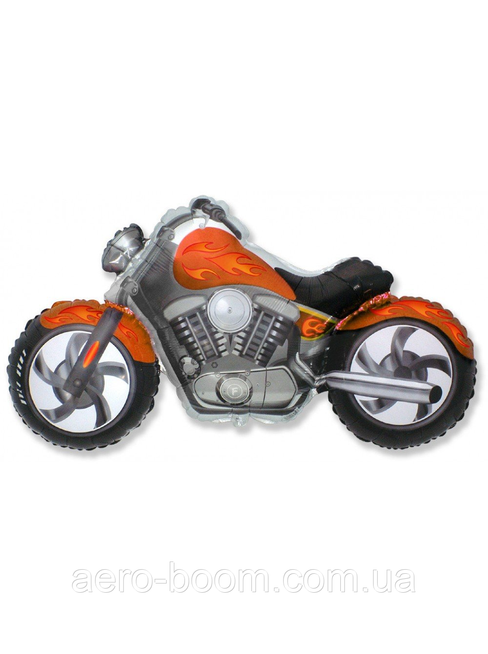 Фольгована кулька Flexmetal (57х115 см) Мотоцикл помаранчевий