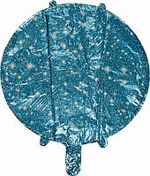 Фольгована кулька КНР 18" (45 см) Коло Блиск на блакитному (Холодне серце)