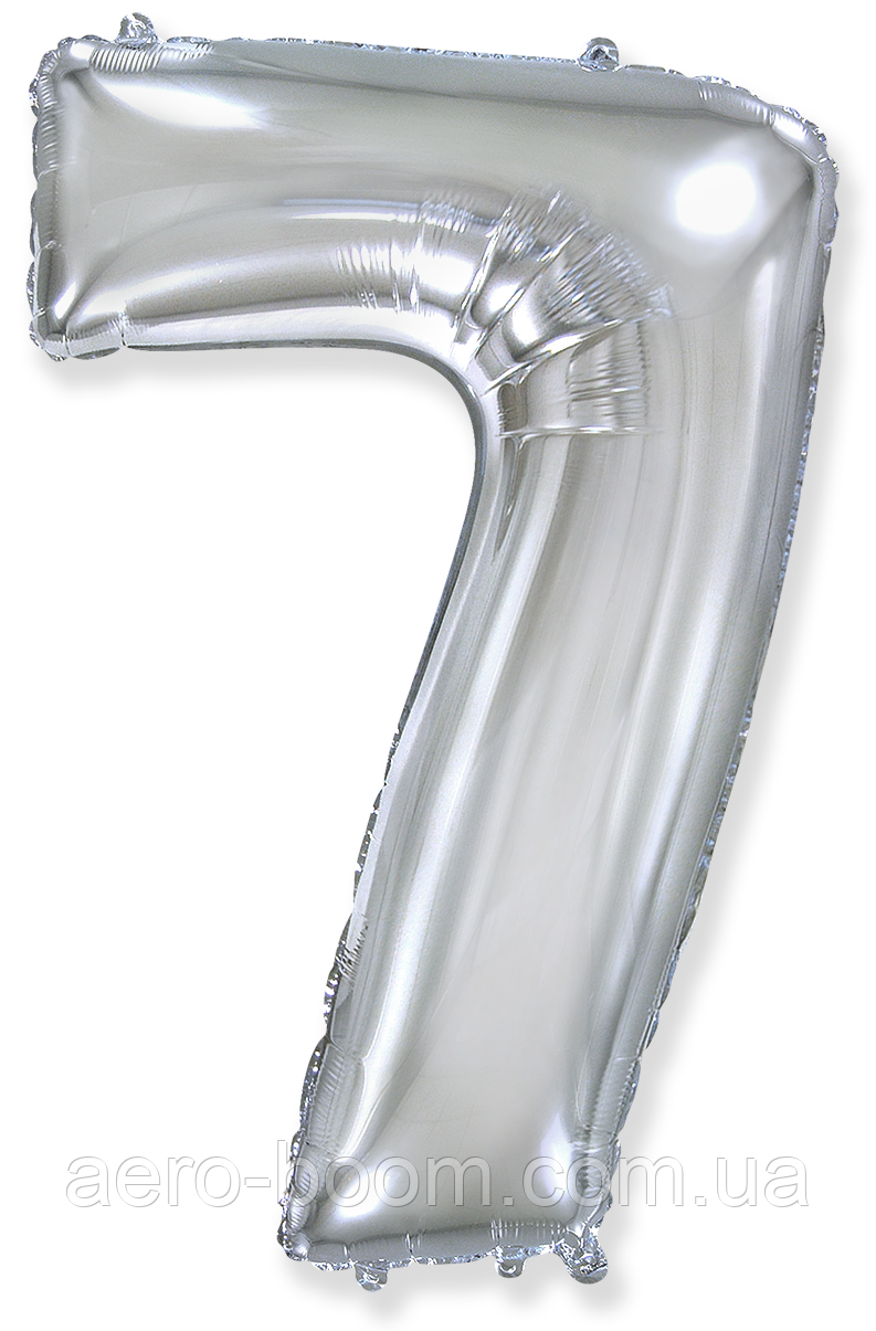 Фольгована цифра Flexmetal 32"(80 см) Срібло 7, фото 1