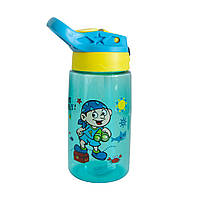 Дитяча пляшечка для води з трубочкою Baby bottle LB400 500ml синя поїлка для дитини