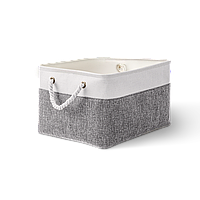 Ящик для хранения текстильный MVM TH-10 L GRAY/WHITE