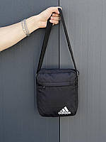 Барсетка мужская Adidas черная Мессенджер тканевый Сумка через плечо мужская унисекс Адидас