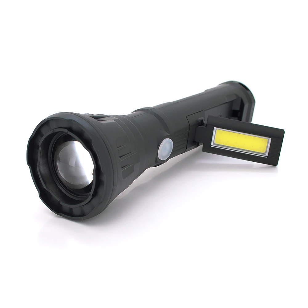 Ліхтарик ручний JPL-2182A, Zoom, 3+1 режим, вбудований акум, Box