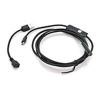 2 in 1 MicroUSB/PC HD эндоскоп, мини камера 7.0 mm, мягкий провод, 1,5м