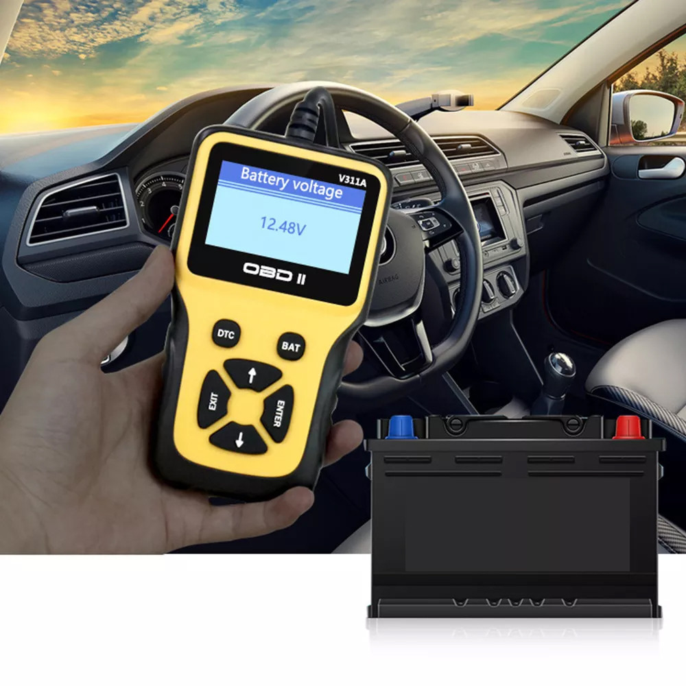 Автомобільний сканер з дисплеєм U&P V311A OBD2 16-pin Black/Yellow (SET-V311A-BY) - фото 8 - id-p1740004840