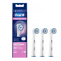 Насадки Oral b Sensitive Clean EB60 (3 шт.) змінні насадки сенситив орал би м'які для чутливих ясен