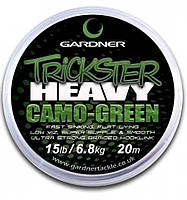 Поводковый материал Gardner TRICKSTER HAVY камуфляжный зелёно черный (camo green black)