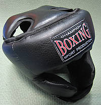 Шолом чорний Boxing з посиленим захистом, фото 3