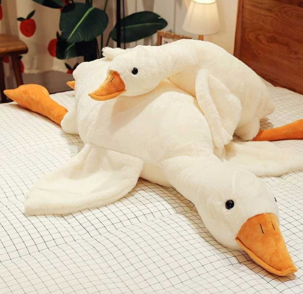 М'яка іграшка Гігантський гусак Толстов 130 см/подушка-обіймашка качка, білий