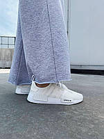 Кроссовки, кеды отличное качество Adidas NMD Runner White Black Logo кроссовки и кеды высокое качество Размер