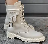 Женские ботинки Dior Boots Beige