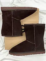 Женские ботинки UGG Classic Short Dark Brown (Распродажа) угги