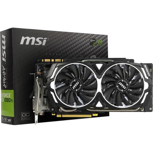 Купить Видеокарта MSI nVidia GeForce GTX1080 Ti 11GB GDDR5X Armor, цена ...
