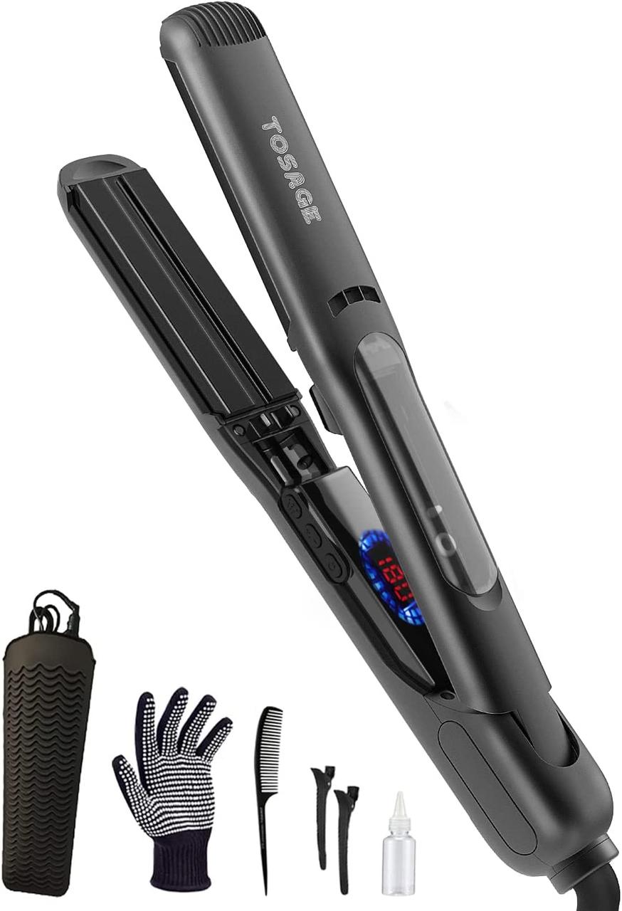 Паровий випрямляч TOSAGE Hair Flat Iron, професійний салонний керамічний турмаліновий стайлер