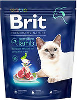 Сухий корм для кішок із чутливим травленням Brit Premium by Nature Cat Sensitive з ягням 300 г
