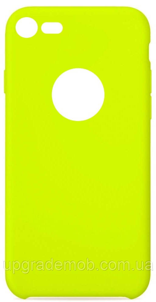 Силіконовий чохол iPhone 7/8/SE 2020 салатовий з віконцем, фото 1