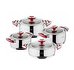Набір посуду O.M.S. 8 предметів (OMS 1031-Red)