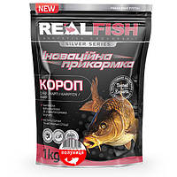 Прикормка REALFISH 1кг Короп-полуниця   (10шт в уп)