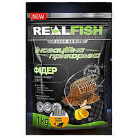 Прикормка REALFISH 1кг Фідер (бісквіт-ваніль)    (10шт в уп)