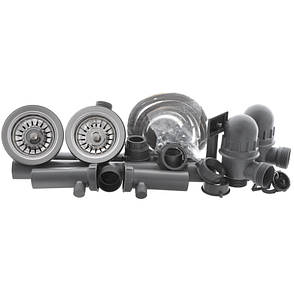Мийка кухонна HB 80x49 DOUBLE (satin) (HB0652), фото 4