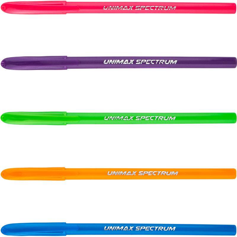 Ручка кулькова UX-135-02 Spectrum Fashion 1мм синя Unimax (50)