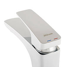 Змішувач для умивальника MX Німеччина PREMIUM PATRICK 001 ГАЙКА (WHITE) (MI5853), фото 6