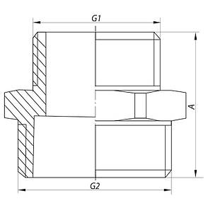 Ніпель редукційний 3/4"x1-1/2" KR Чехія KF.N0816 (KF0043), фото 3