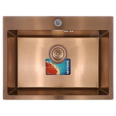 Кухонна мийка та змішувач BRONZE SET-6045-200x1.0-PVD (мийка+змішувач+диспенсер), фото 4