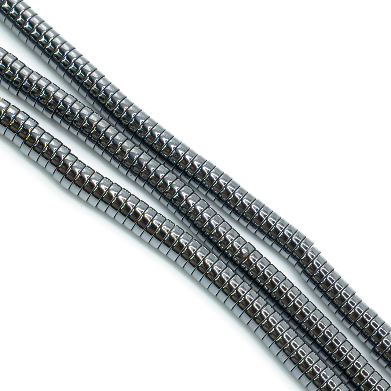 Намистини Шайба Гематит 6х2 мм Сірий 40 см +-190 шт., фото 1