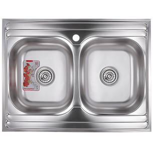 Мийка кухонна ZX Чехія Z8060B-08-180MD DOUBLE (micro decor) (ZS0611), фото 1