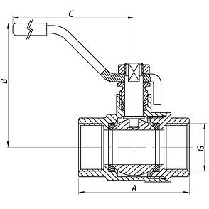 Кран кульовий KOER Чехия 2" ГГР ГАЗ (KR.214.G) (KR0137), фото 2