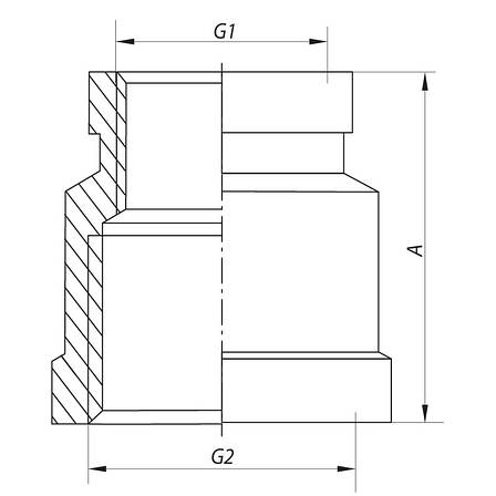 Муфта редукційна 1-1/4"x2" KR Чехія KF.C1220 (KF0026), фото 3