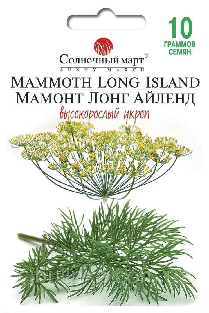 Насіння Кропу Мамонт лонг айленд Сонячний березень 10 г, фото 1