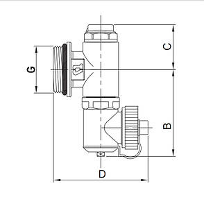 Кінцева зливна група ROH R611-100 — 1" (з краном Мавського) (RO0153), фото 3