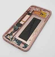 С дефектом. Дисплей Samsung S7 SM-G935F модуль Pink Gold оригинал с разборки (разбит,сильно мерцает)