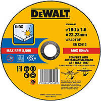 Коло відрізне Dewalt Extreme 180х1.6х22.23 мм відрізне коло по нержавіючій сталі диск по листовому металу