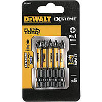 Набір біт  DеWALT, ударні, IMPACT TORSION EXTREME, Philips, Ph1, L=57 мм, 5 шт