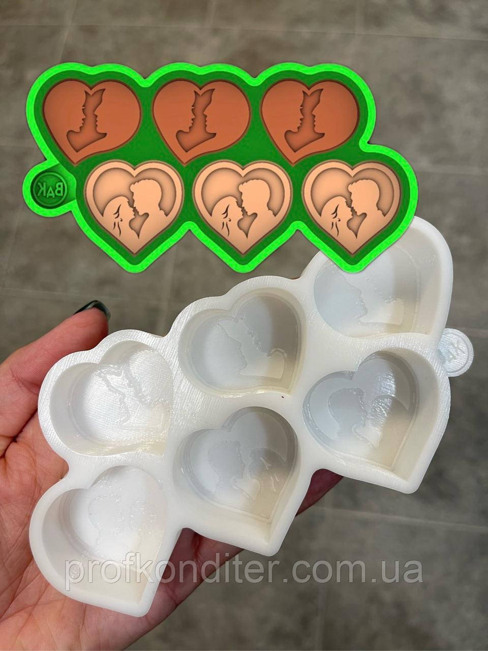 ЕКСКЛЮЗИВ! Силіконовий Молд для шоколаду "Закоханi пари для цукерок", фото 1