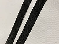 Тасьма (тесьма) окантовочна поліефірна 18мм, колір чорний