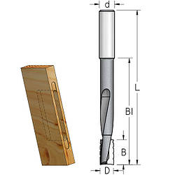 Фреза пазова для врізання замків D16 В25 В₁80 d12 DT16002M