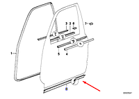 Накладка пыльник передний левой двери нижний BMW E34 BMW 51211944419 производитель BMW