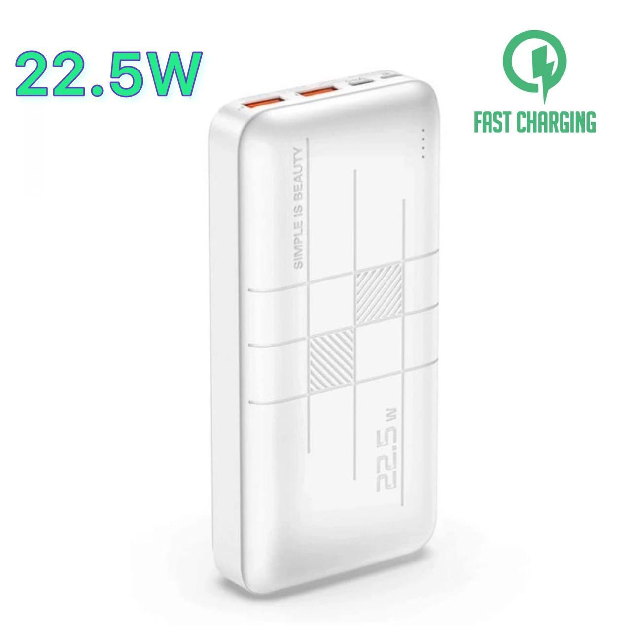 Повербанк портативна батарея Power Bank 20000 мАг із швидкою зарядкою QC 3.0 22.5W Power bank XO оригінал