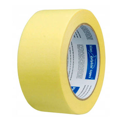 Стрічка малярна Blue Dolphin MT-5210, загального призначення, інтер'єрна (жовта), 48 мм*50 м, фото 1